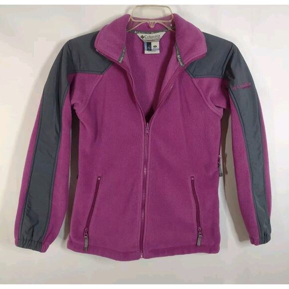 Columbia Vertex Core Interchange Fleece Womens Zip Jacket Purple Gray Sz S - Picture 1 of 10